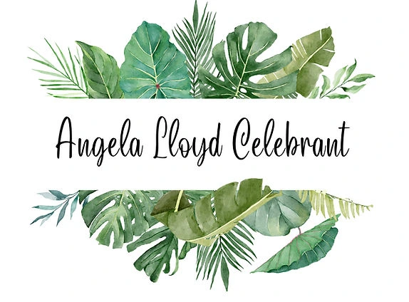 Angela Lloyd Celebrant, greenery logo